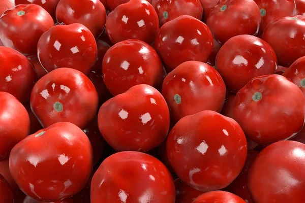 Realistische 3D-Darstellung von Tomaten — Stockfoto