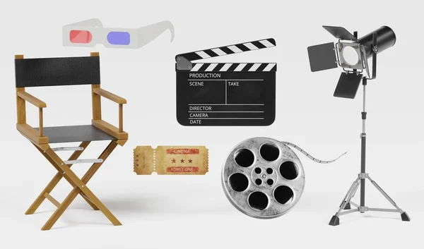 Realistic Render Cinema Set — Stock Photo, Image