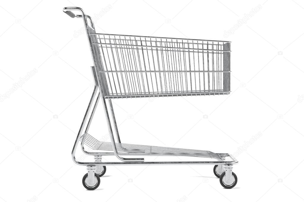 Realistic 3D Render of Shopping Cart