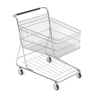 alışveriş sepeti gerçekçi 3d render