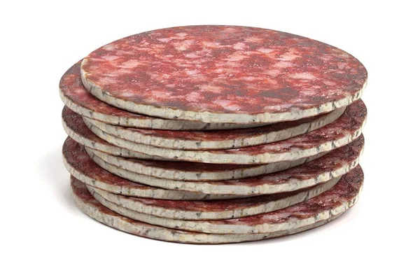 Renderização Realista Salami — Fotografia de Stock