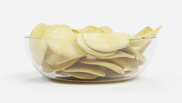 Realistische Darstellung Von Kartoffelchips — Stockfoto