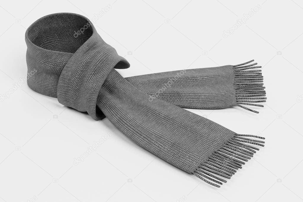 Realistic 3D Render of Winter Scarf