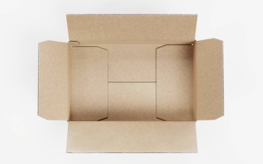 Carboard kutusunun gerçekçi 3d Render