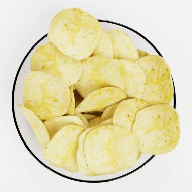 Patates cipsi gerçekçi 3d Render