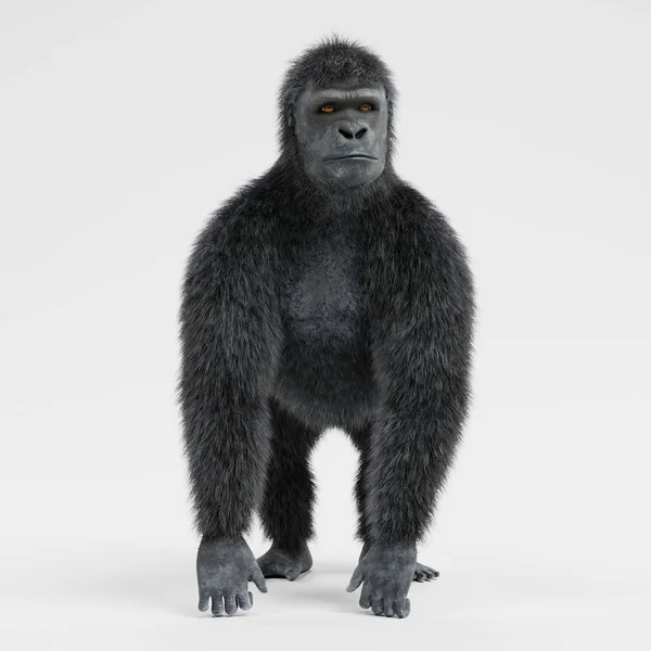 Renderização Realista Gorila — Fotografia de Stock