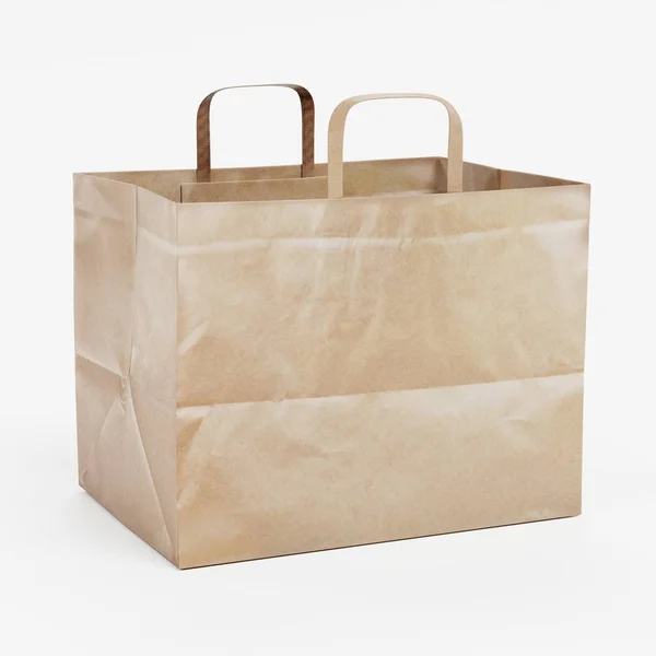 Realistic Render Paper Bag — Stock Photo, Image