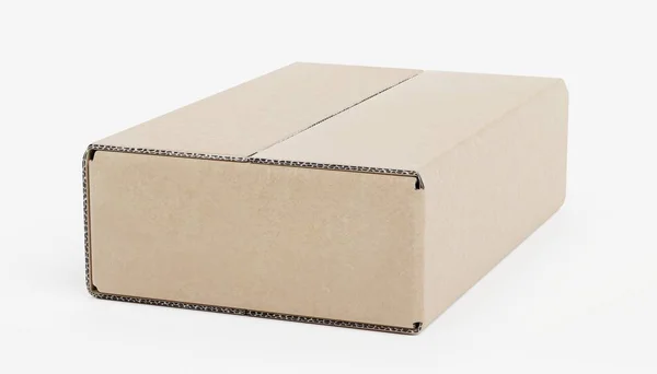 Carboard 盒的逼真3D — 图库照片