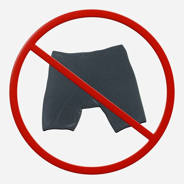 Render Prohibition Sign Swimsuit — Stock Photo, Image