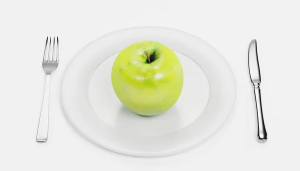Визуализация Apple Плите — стоковое фото
