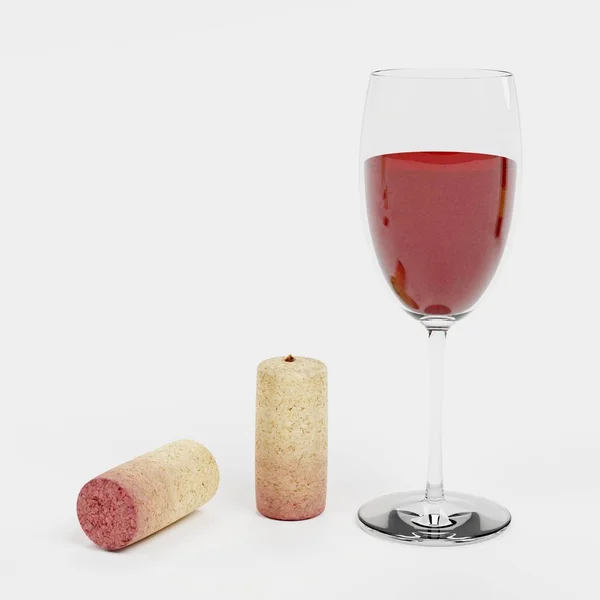 Realistic Render Wine Cork — Stock Photo, Image