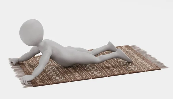 Render Character Oriental Carpet — Stock Photo, Image