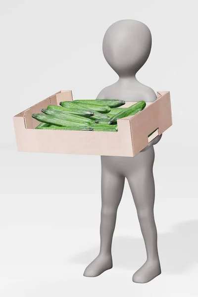 Render Character Cucumbers — Stock Photo, Image