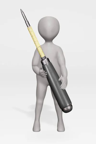 Render Character Screwdriver — Stock Photo, Image