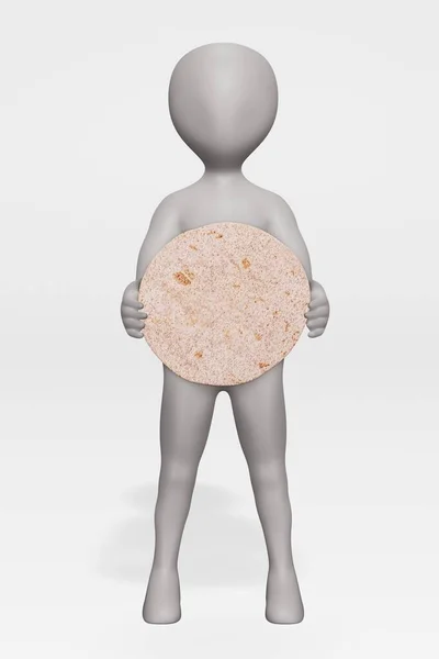 Render Character Tortilla — Φωτογραφία Αρχείου