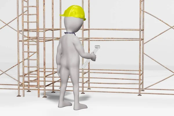 Render Character Scaffoldings — Φωτογραφία Αρχείου