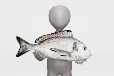 Gilthead Bream ile Çizgi Film Karakterinin 3d Hazırlaması