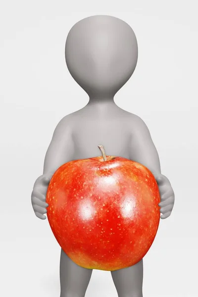 Рендер Мультфильма Apple — стоковое фото