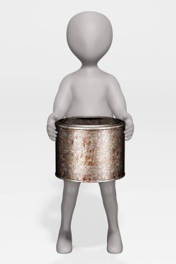 Boyalı Kutulu Çizgi Film Karakterinin 3d Hazırlaması