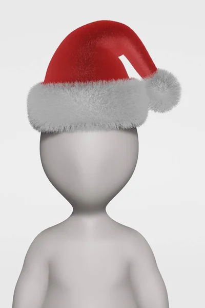 Render Cartoon Character Santa — Stock Photo, Image