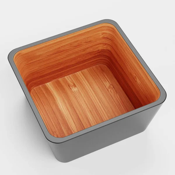 Realistyczne Render Bamboo Bowl — Zdjęcie stockowe