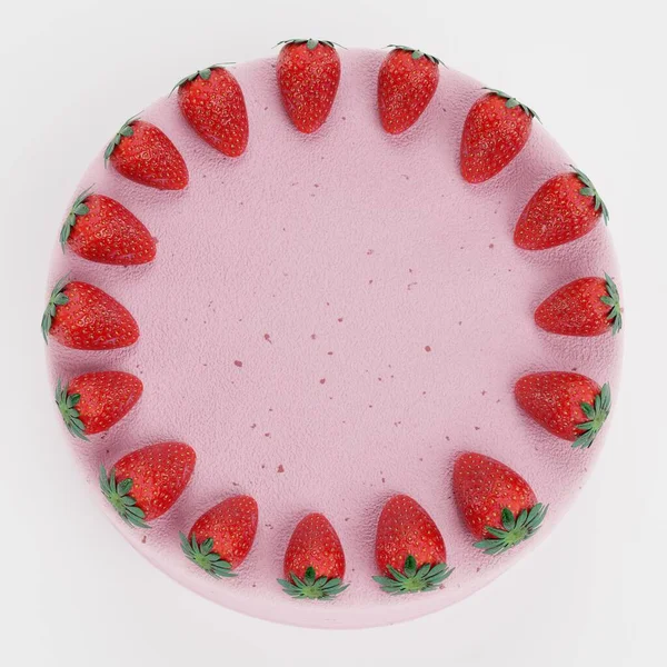 現実的な3Dケーキのレンダリング — ストック写真