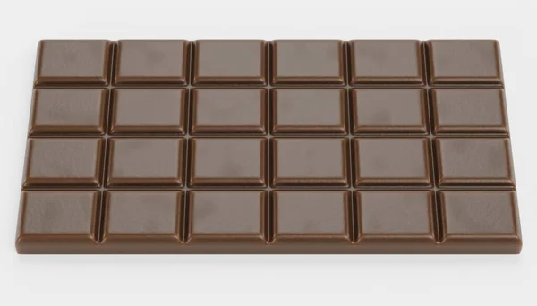 Render Realistico Della Barra Cioccolato — Foto Stock