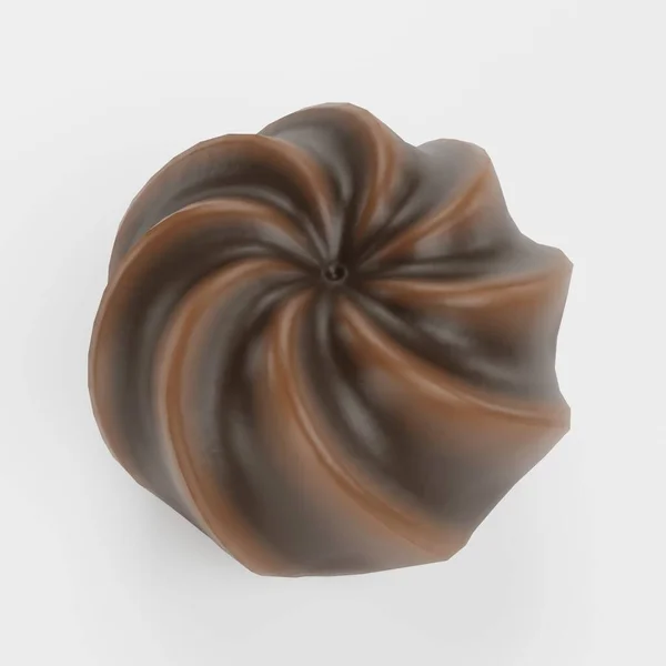 現実的な3Dチョコレートキャンディーのレンダリング — ストック写真