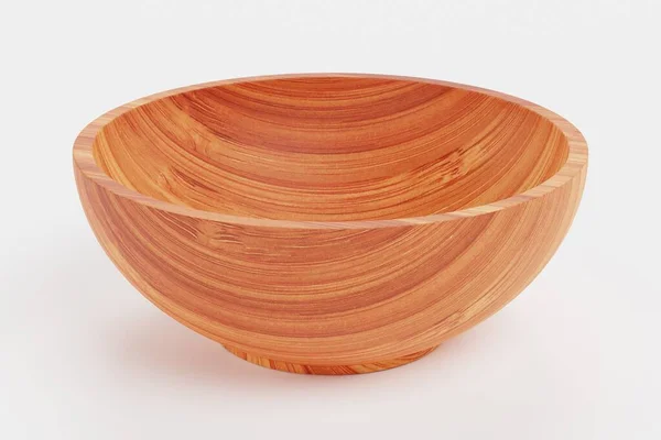 Realistic Render Bamboo Bowl — Stock Photo, Image