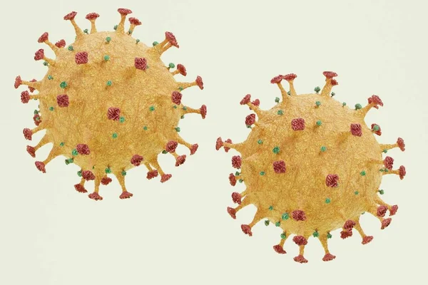 Renderizado Realista Del Modelo Coronavirus — Foto de Stock