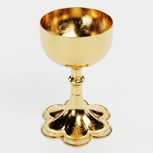 Realistic 3d Render of Gold Chalice