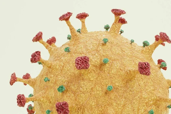 Realistische Darstellung Des Coronavirus Modells — Stockfoto