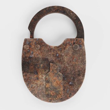 Eski Asma Kilidin Gerçekçi 3B Çizimi