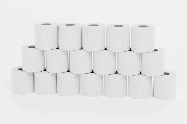 Realistic Render Toilet Papers Set — Stock Photo, Image