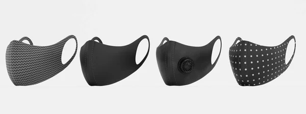 保護マスクの現実的な3Dレンダリング — ストック写真