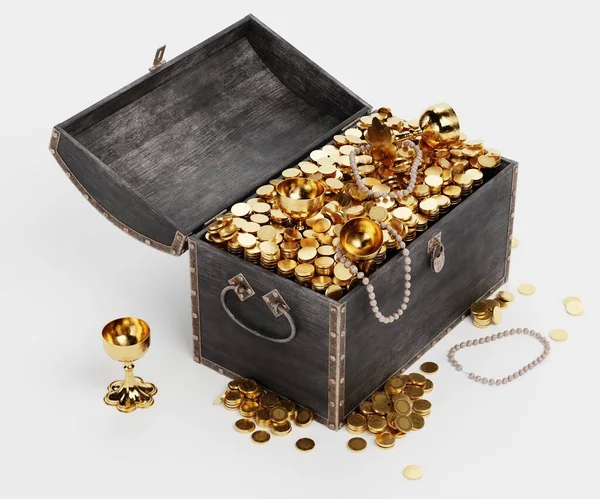 Ρεαλιστική Render Treasure Chest — Φωτογραφία Αρχείου