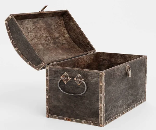 Realistic Render Old Chest — Stock Photo, Image
