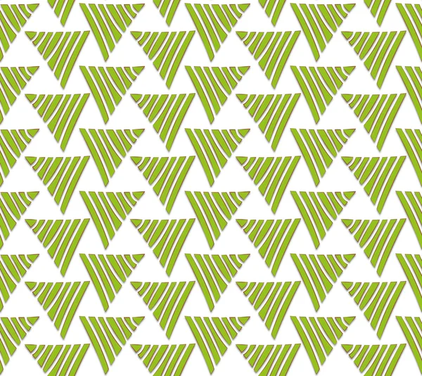 Textilmuster aus grünen dreieckigen Abstufungen — Stockfoto