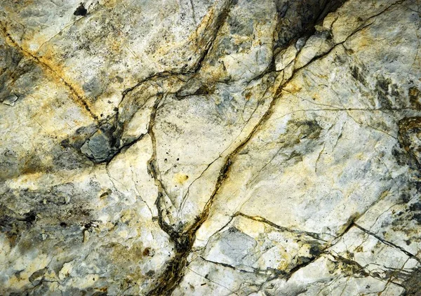 detail of an old cracked limestone rock