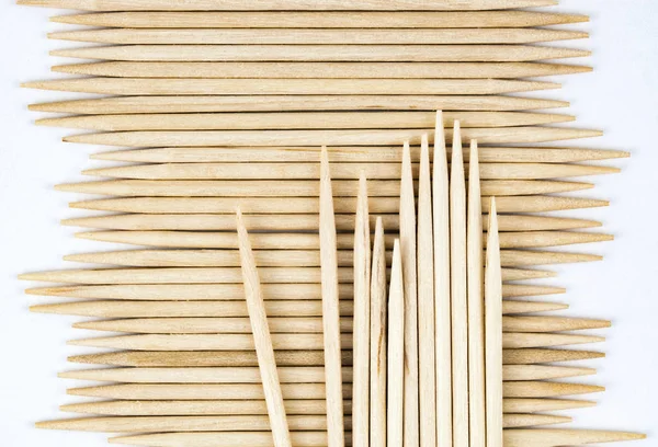 Stored wooden toothpicks — Stock Photo, Image