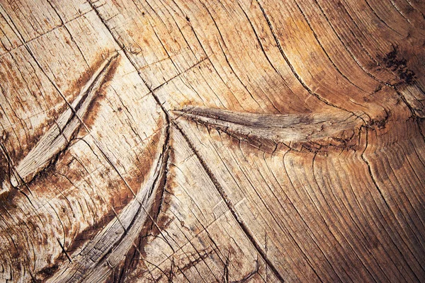 Detail starý poškrábaný dřevěné desky — Stock fotografie