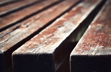 Ahşap bir masa bulanık detay