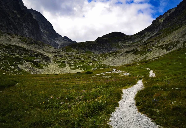 Caminhar pelo vale da montanha — Fotografia de Stock