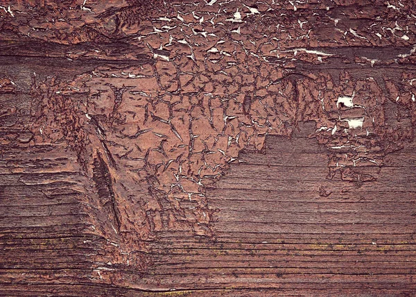 Descascado cor marrom velho com madeira — Fotografia de Stock