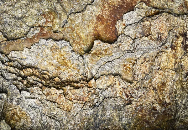 Detalhe pedra mica rachada — Fotografia de Stock