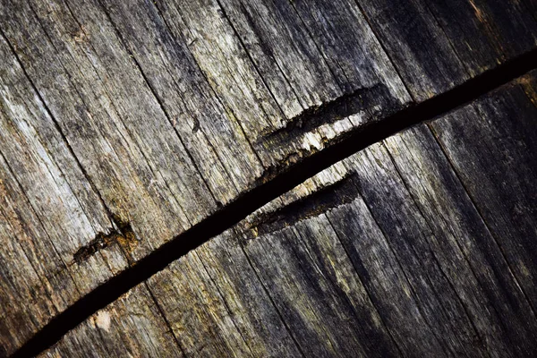 Detalle de muesca cortada en madera — Foto de Stock