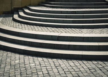 bir taş merdiven detay