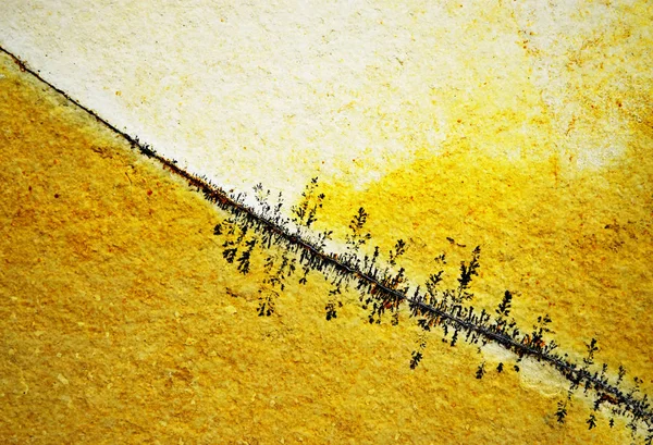 Linha de crack abstrato na rocha laranja — Fotografia de Stock