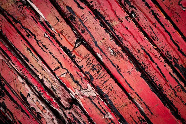 Fundo Abstrato Pintura Vermelha Velha Revestimentos Madeira — Fotografia de Stock