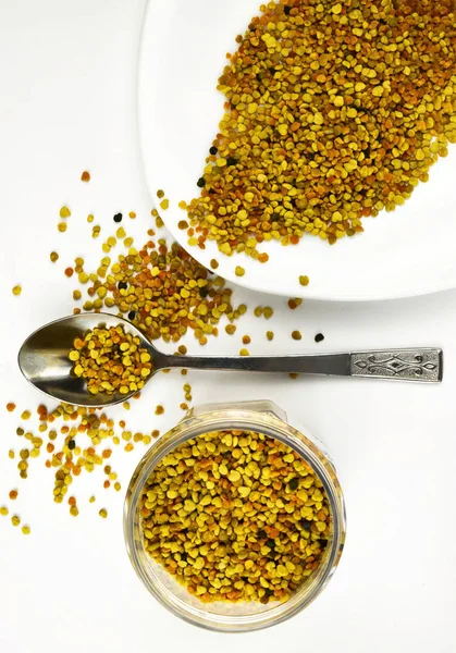 Still life of bee pollen beans — Stock Photo, Image
